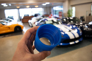Skinny can holder with dodge Viper